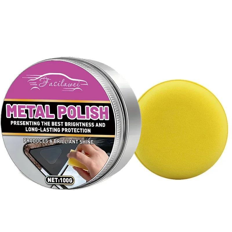 

A Restoration Paste for Chrome Parts of Vehicles, Designed for Renewing Oxidized Chrome Trim And Emblems, Comes with a Sponge