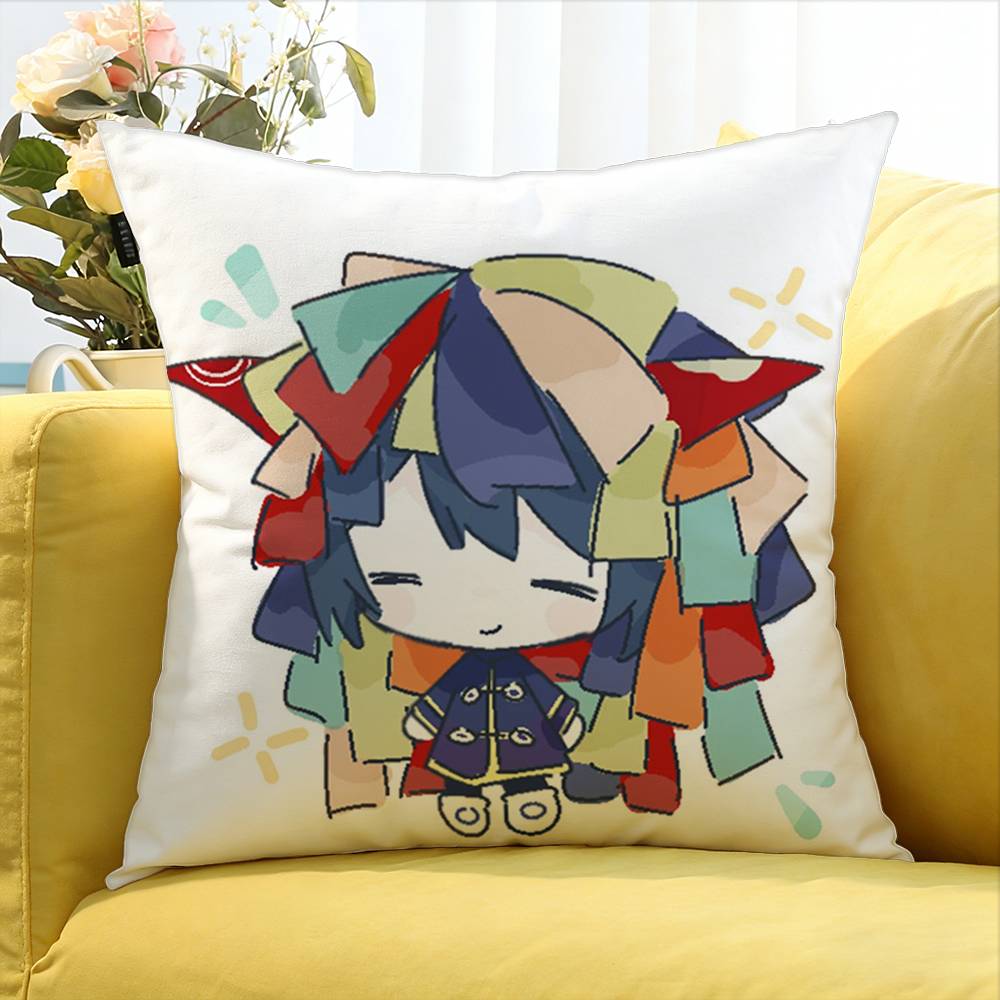 Kikuo Cute Cartoon World Various Sizes Square Pillow Case For Car Home Bedchamber Decor