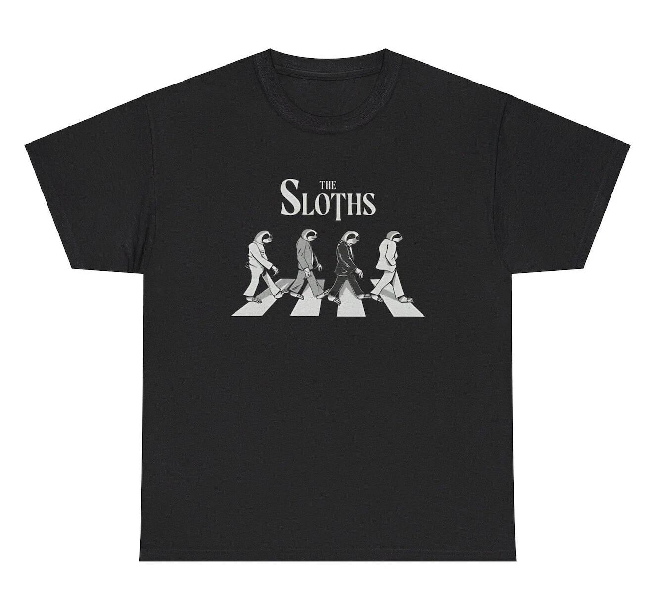 The Sloths Parody T Shirt Funny Sloth Band Music Parody Silly Ironic Gen Z Tee L
