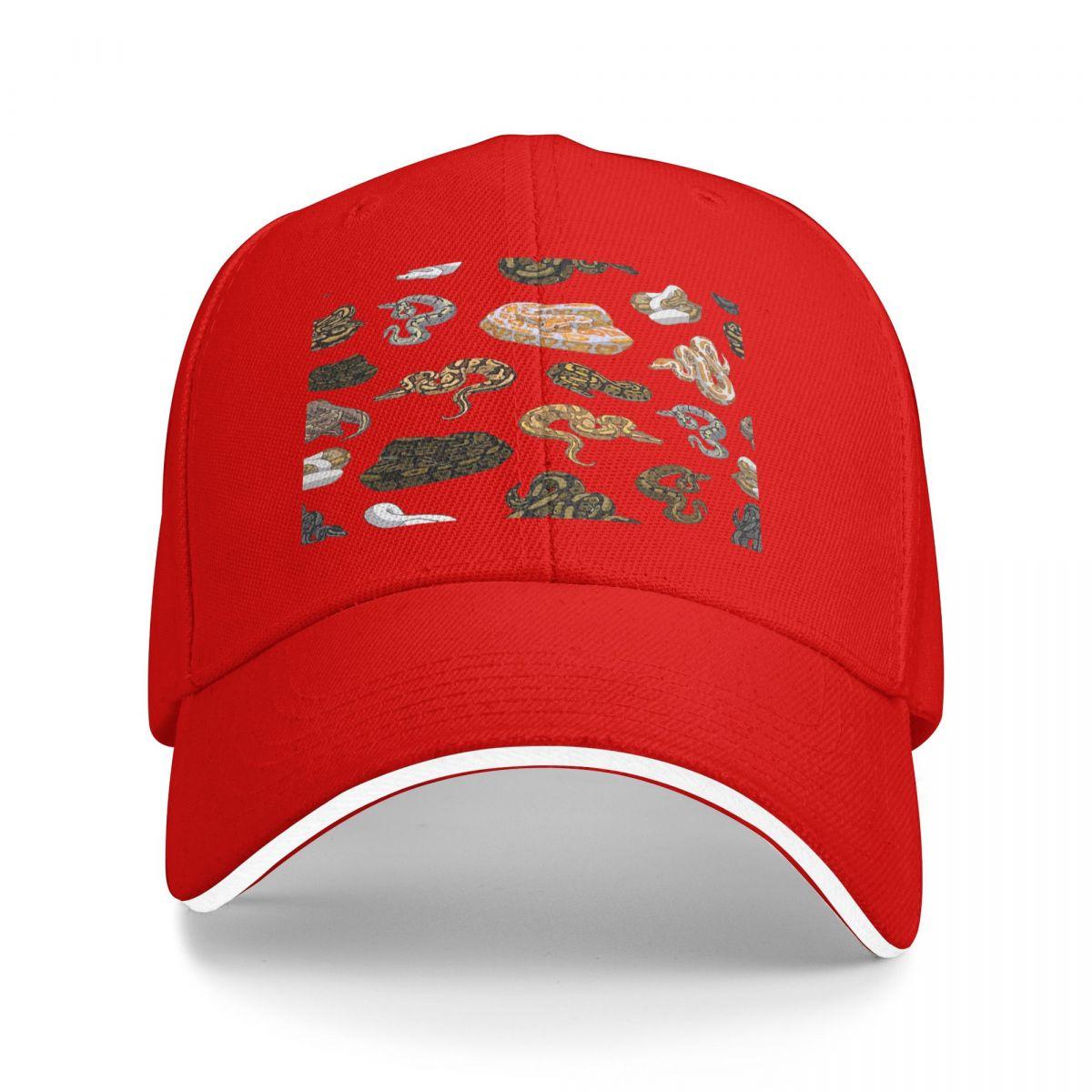Ball Python Morph Snake Pattern Baseball  Fashion Baseball Hats Breathable Casual Casquette Outdoor For Mens And Womens One Size
