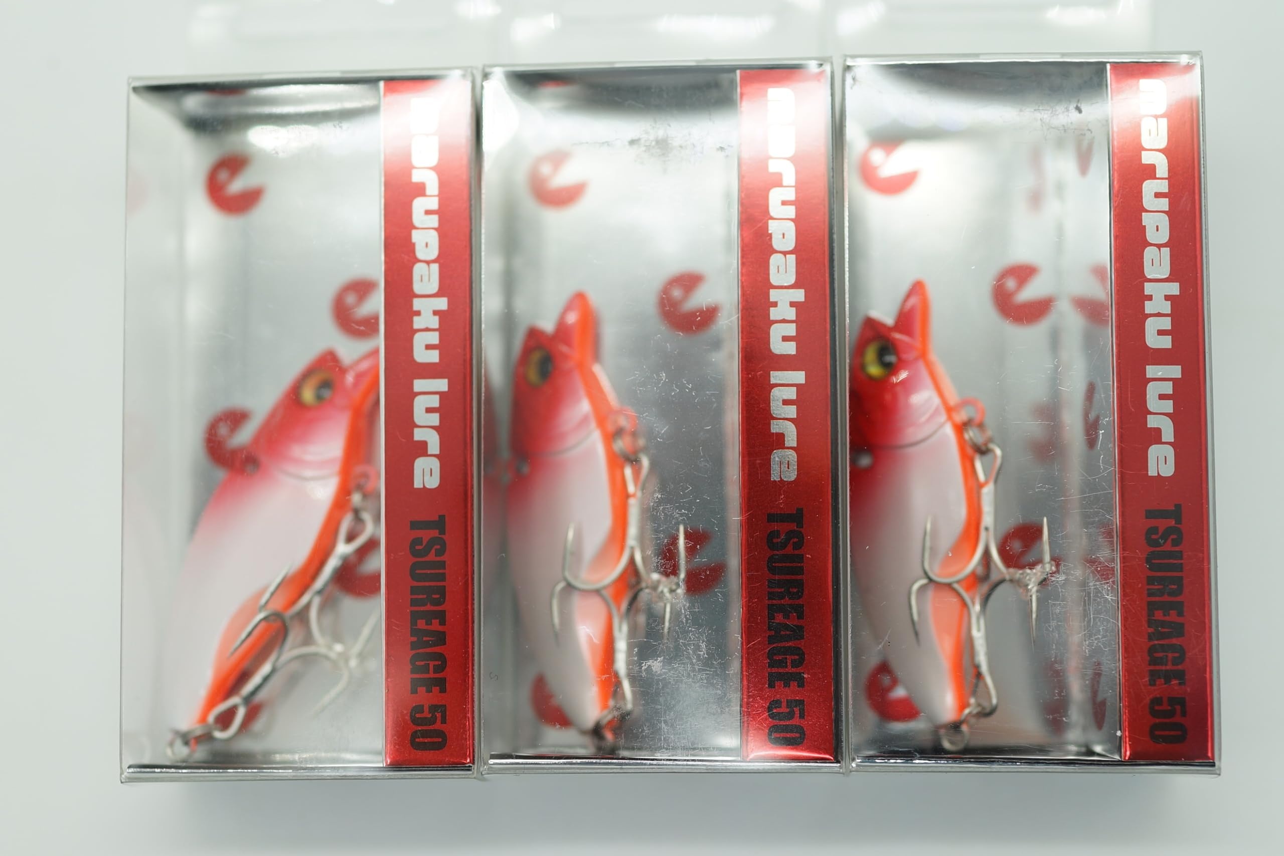 

Marupa Lures Vibration Tourage for Sea and Flounder Red Head [MARUPAKU Lures] Lip-attached Lure, 50/65, Bass, Bluefish, (50mm, 3-Pack, Pearl)