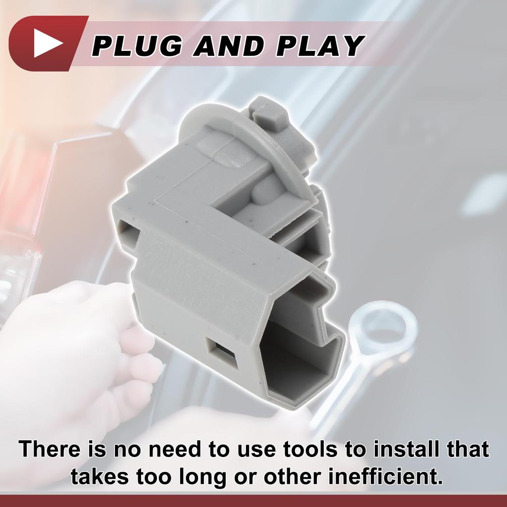 ACROPIX Compatible for Toyota Camry 2000-2021 1pc License Plate Light Socket Lamp Bulb Connector 2 Pin