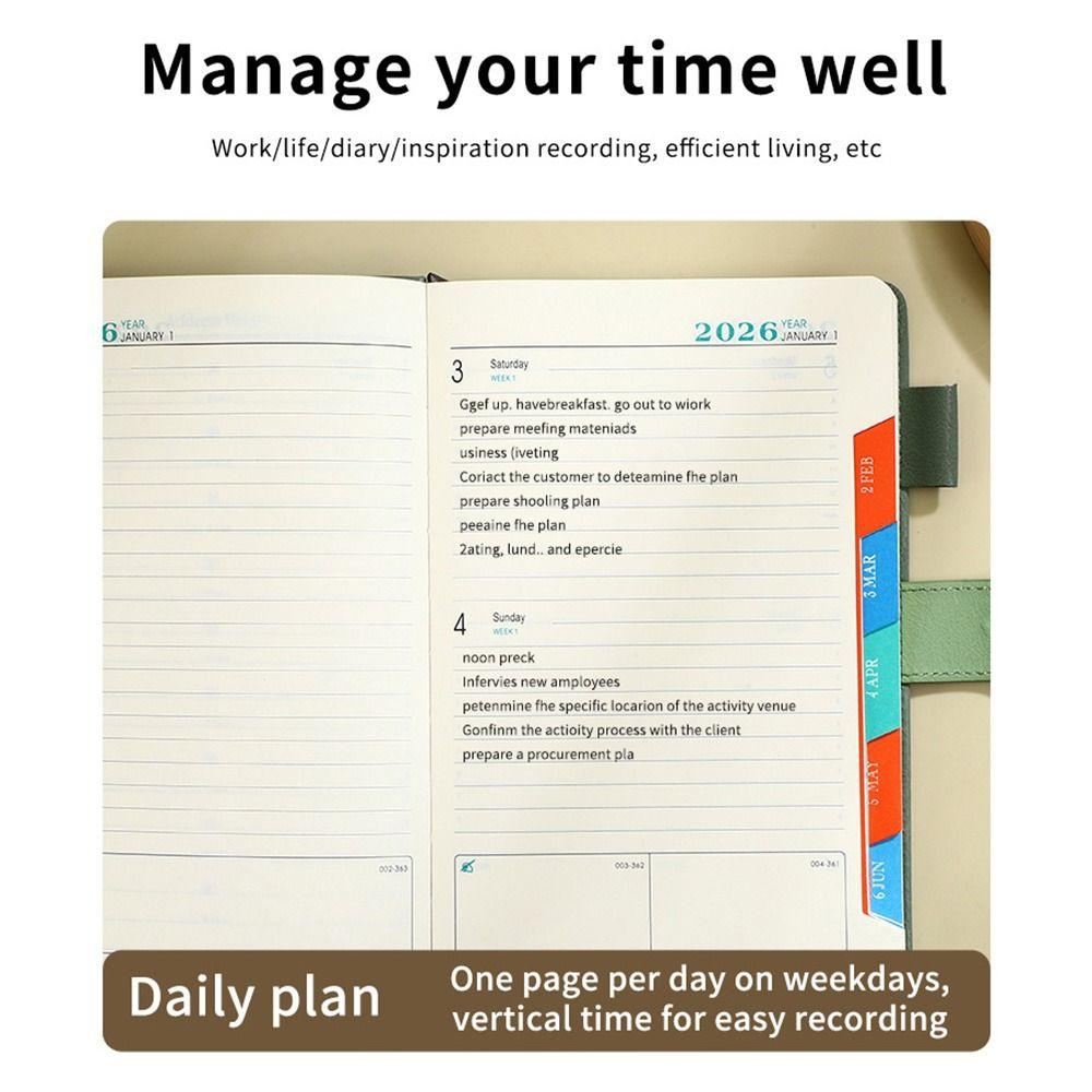 12 Months A5 Agenda Planning Notebook English 365 Days Efficiency Notebook  Business