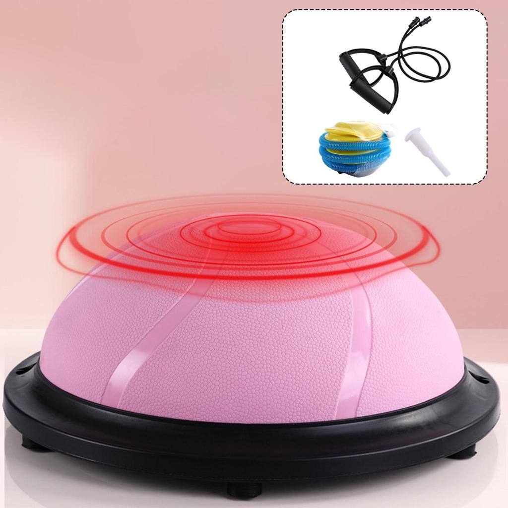Balance Ball 18inch Anti Slip Base Hemisphere Half Exercise with Resistance Bands And Workout