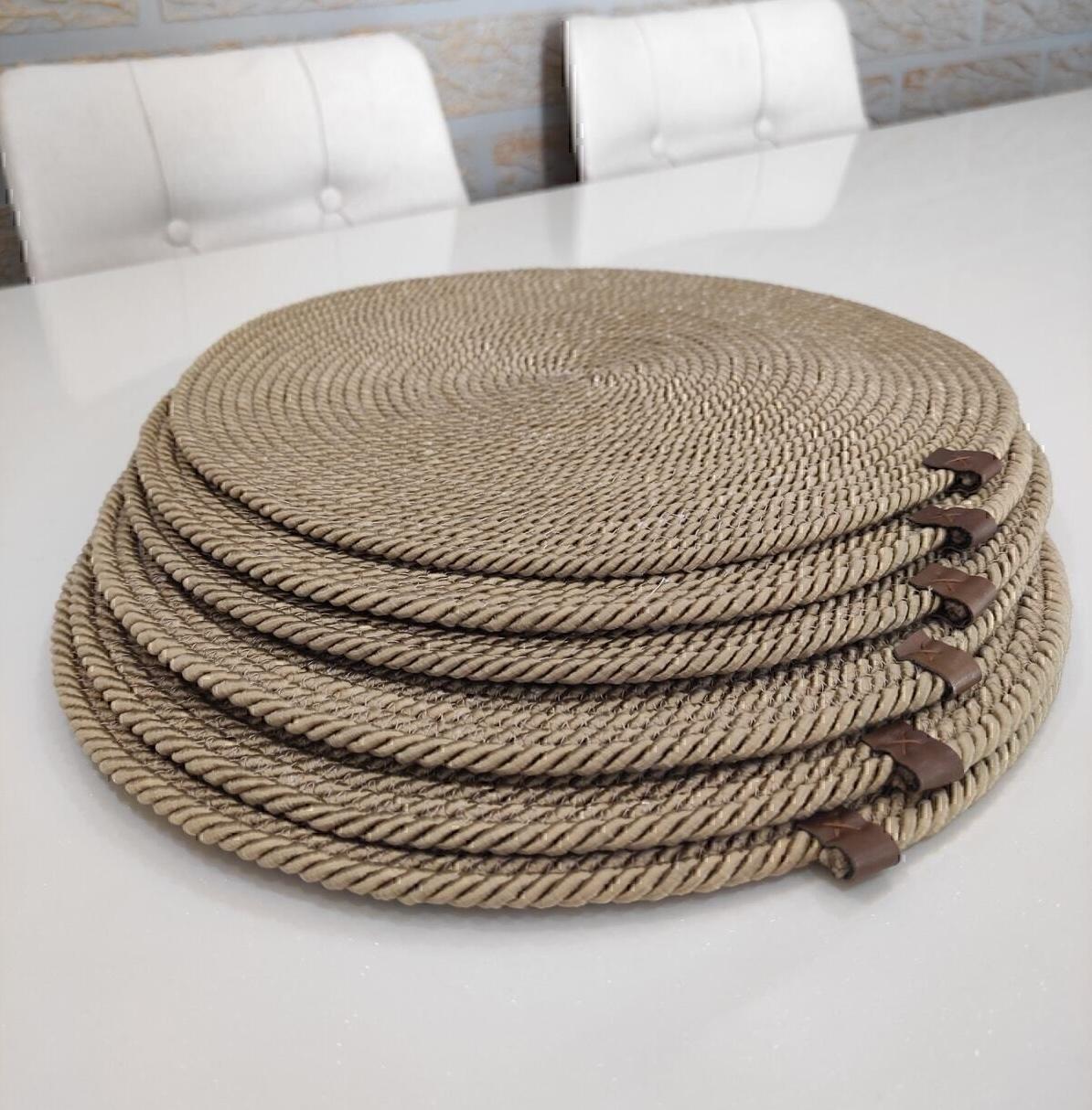 

American Service Runner 6 Piece Presentation Plate Dowry Set Knitted Plate Bottom Flame Retardant Gold Standart коричневий