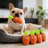 Plush Squeaky Carrot Dog Toy Durable Chew Resistant Soft Stuffed Pet Toy for Small Medium Large Dogs Interactive Play