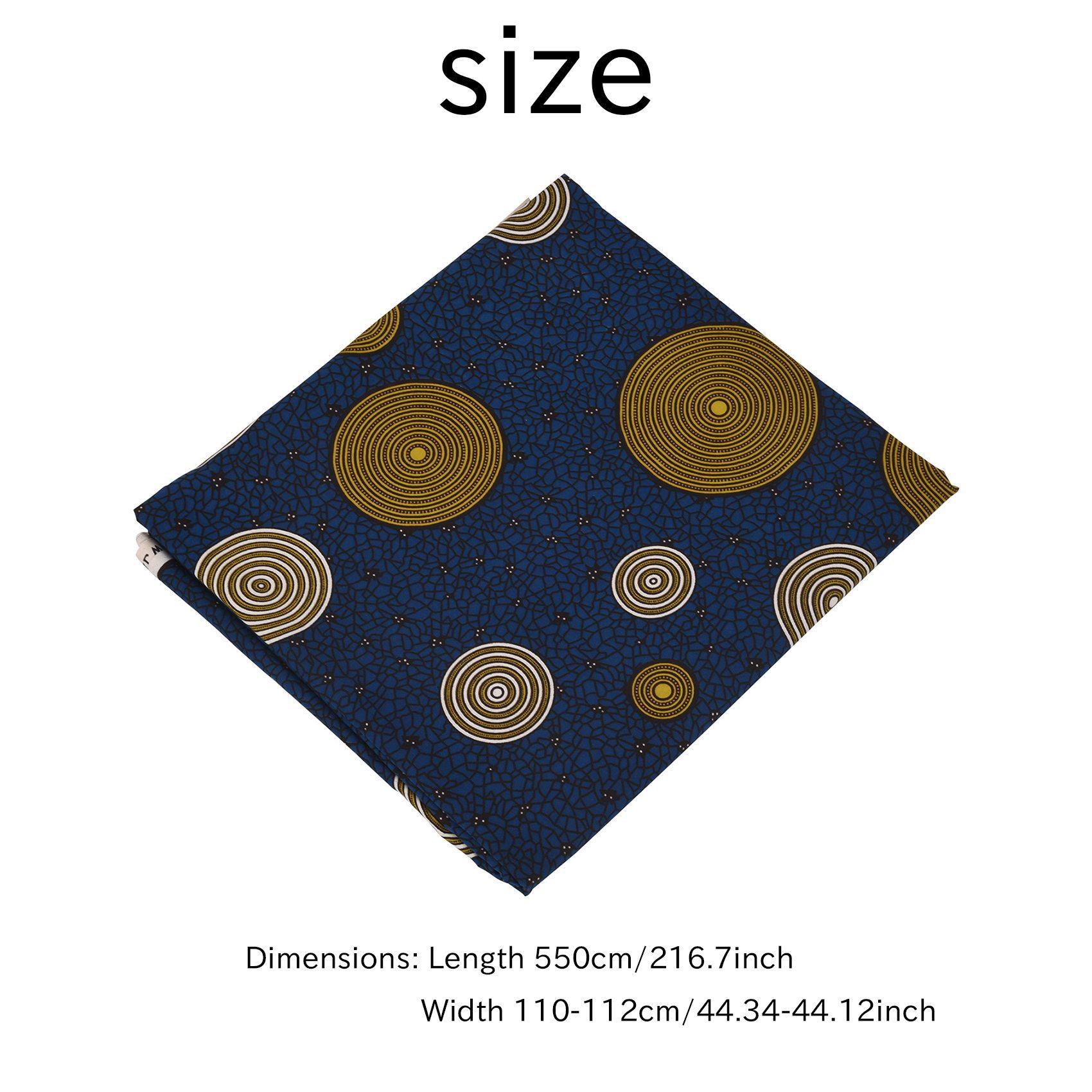 

M-Modern-6 Yards African Ankara Polyester Wax Prints Fabric African Fabric For Party Dress тёмно-синий