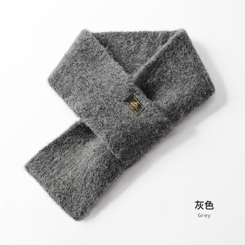 Hochwertiger Herrenschal Winter Imitation Mohair Kaschmir Schal Outdoor Freizeit Warm Strick Weich Einfach Schal Männlich Japanisch Teen