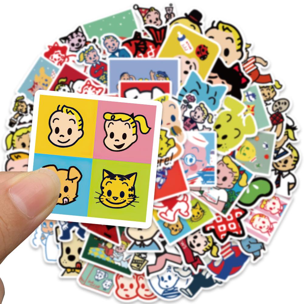 60Pcs Japanese Anime Kawaii Osamu Graffiti Sticker Cute Aesthetic Decal For Bottle Car Notebook Bicycle Diary Sticker Kid Toy