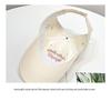 Spring/Summer Bow Embroidery Open-Top Hat: Women's Cute Ponytail Baseball Cap Fashion