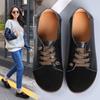 Women's Flats Loafers Leather Driving Shoes Moccasins Comfort Casual Nurse Shoes for Mother Plus Size