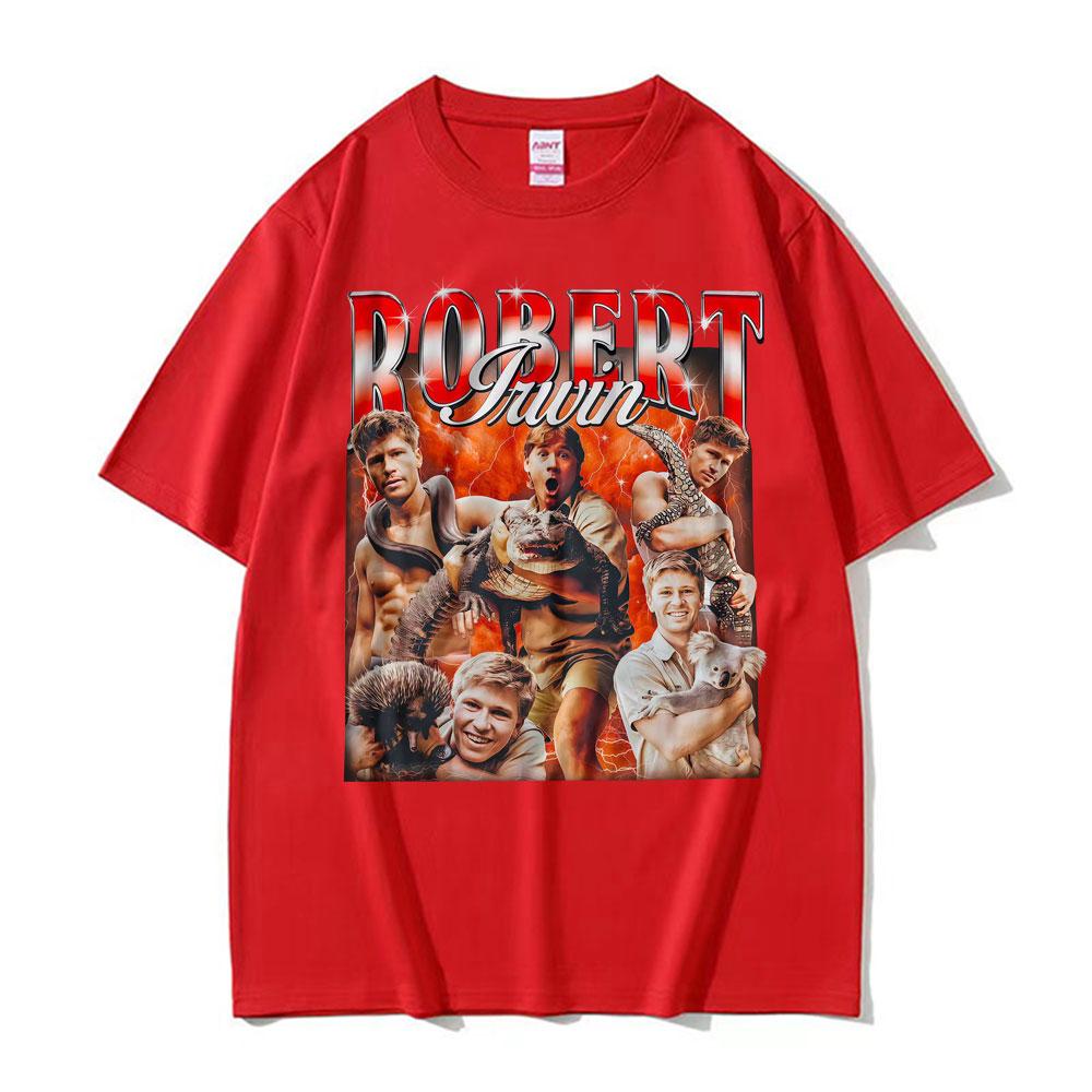 Funny Robert Irwin Zookeeper Vintage Graphic Tshirts Unisexs Women Harajuku Summer Oversized T Shirts Casual Cotton Loose Tshirt