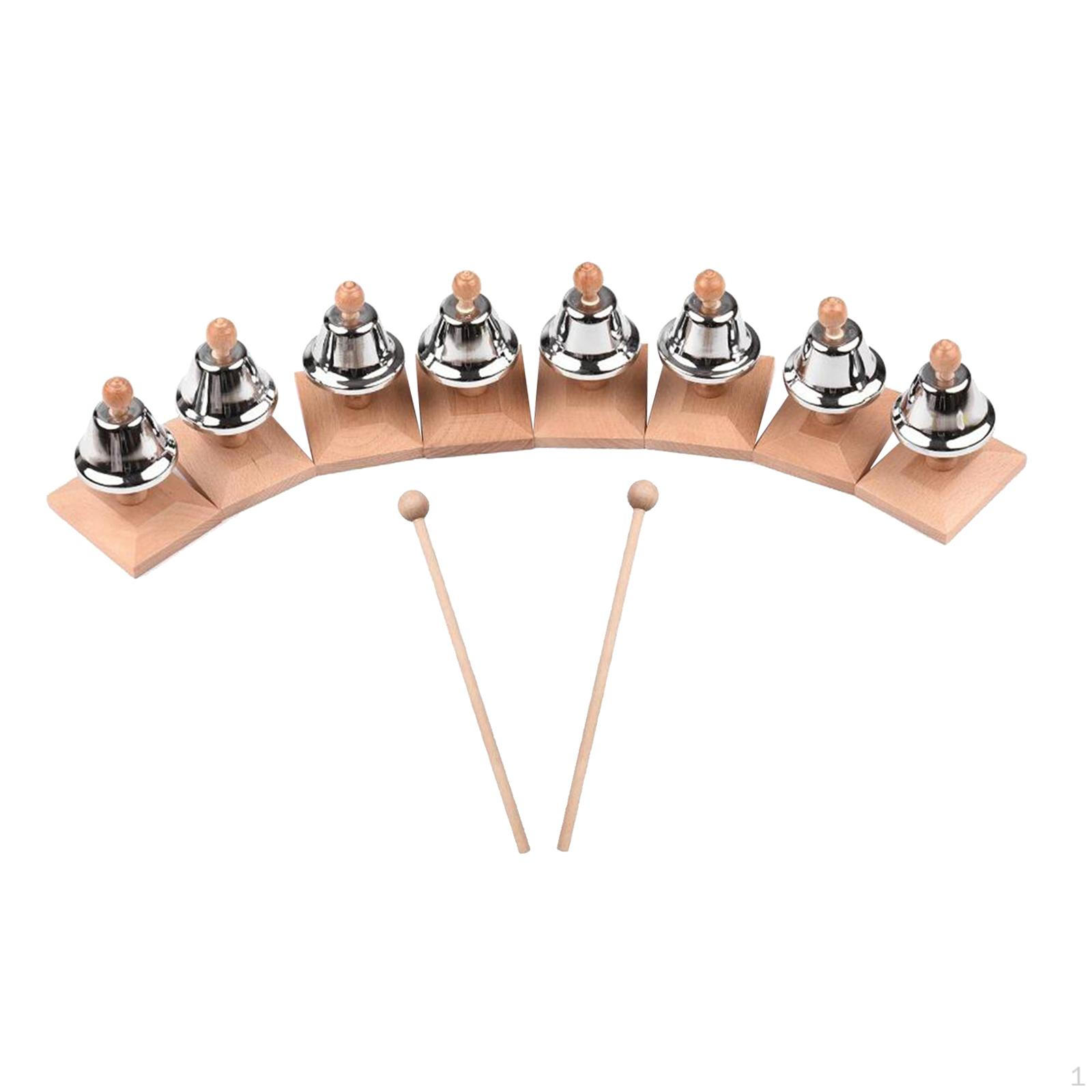 

Діатонічні дзвоники Музичне навчання Навчання Ударні Подарунок для дітей, Малюків Музичних любителів Pine Wood