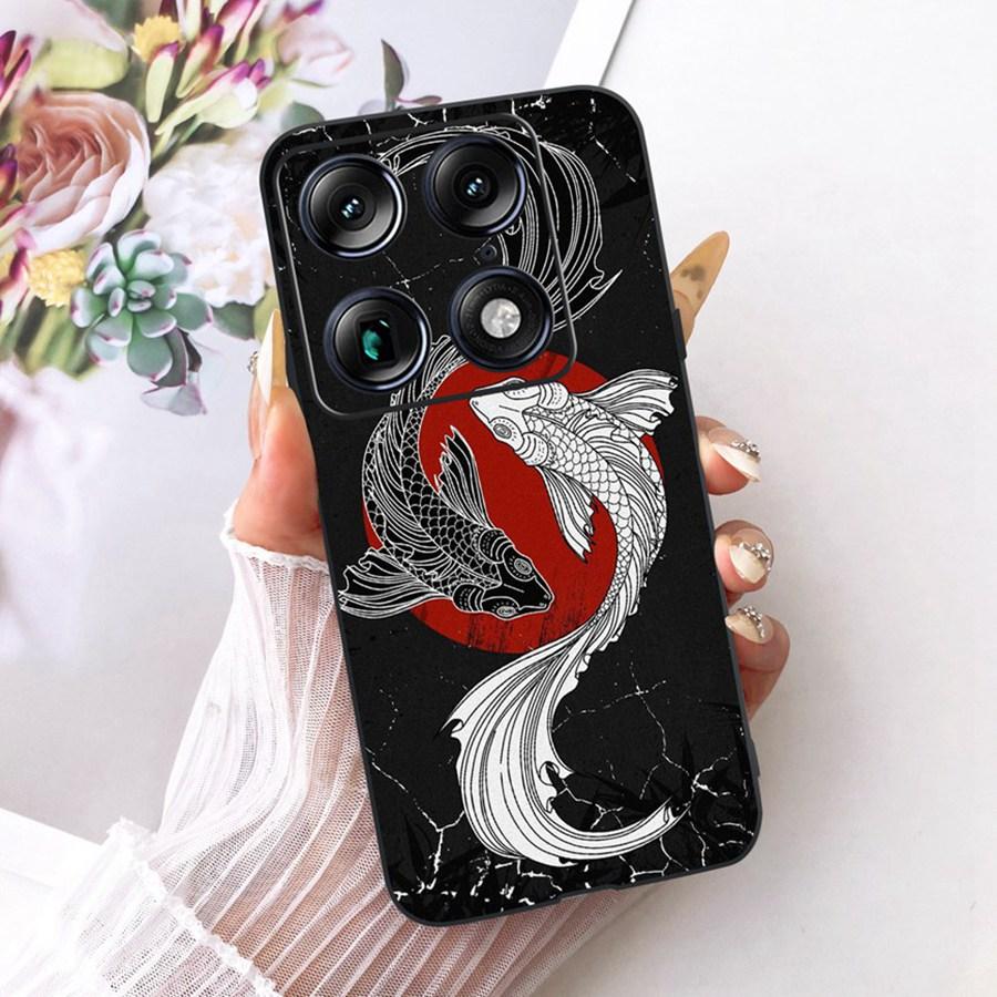 For Motorola Signature 6.8'' Case Cute Cat Cartoons Pattern Soft Silicone TPU Funda For MotoX70 Air Pro Signature Back Covers