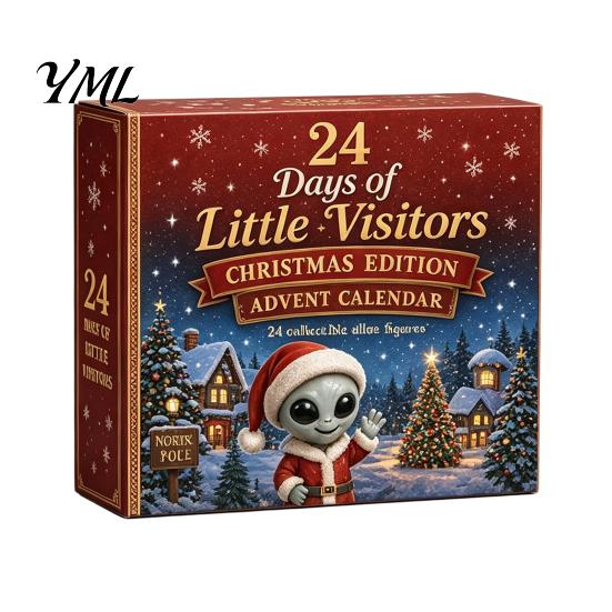 Fun Collection for Holiday Season 2026 Spirit Advent Calendar, 24-Day Countdown Mini Figure Set, Elf Alien Calendar with Ornaments Fairy Christmas
