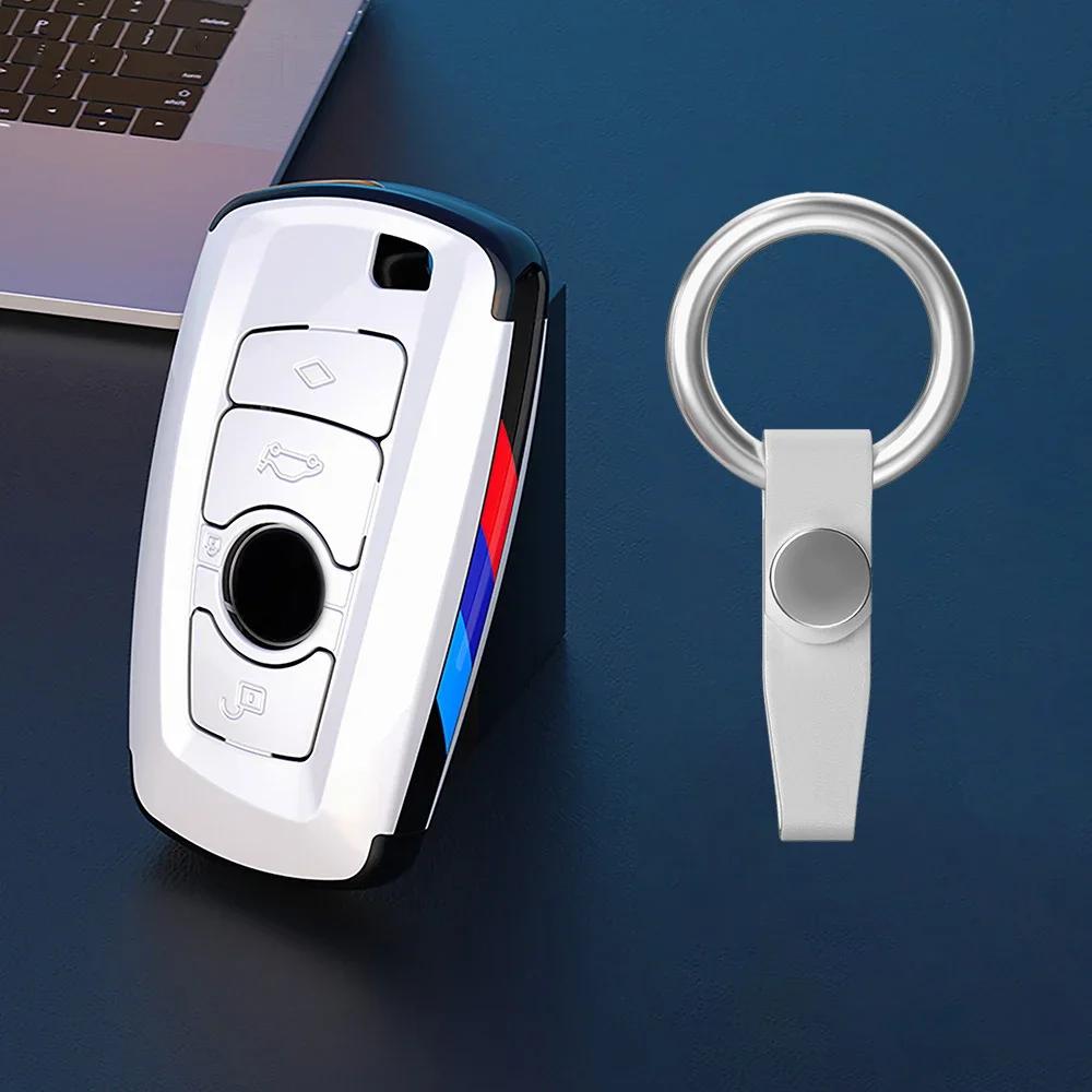 2025 M Carbon Fibre Car Key Case Fob Cover Shell For BMW F30 F20 F10 F18 F22 F01 X3 X4 F06 F02 M3 M5 Auto Styling Keychain Acc
