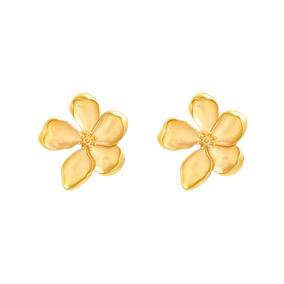 

Элегантные летние серьги-цветы из сплава - Легкая роскошь в европейском и американском стиле для женщин золотой