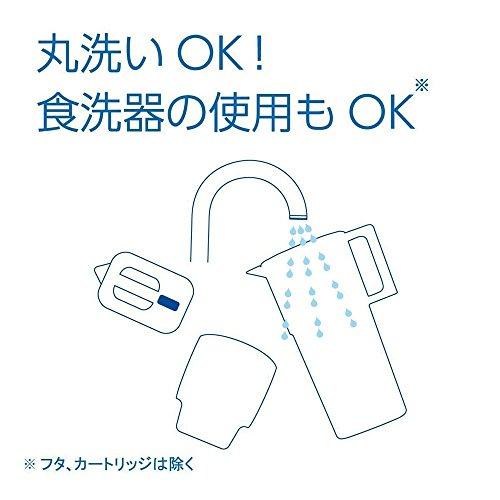 BRITA 1.1L Water Filter Pot with Liquery White Memo, Includes One Cartridge [Japan Specification, Official Japanese Product]