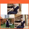 French Blue Vneck Lace Floral Maxi Dress With Slim Fit For Summer 2026