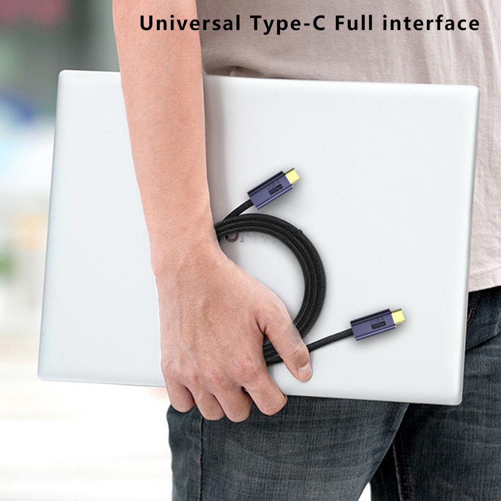 0.5m 100W USB 4.0 Cable Braided 20Gbps USB-C To USB-C Data Cord Compatible with Thunderbolt 4/3