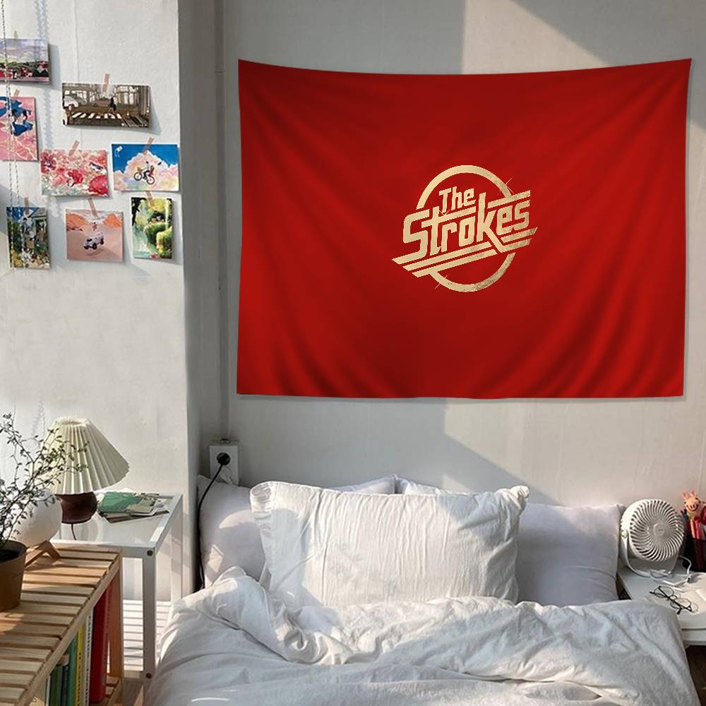 Rock Band The SStrokes Printed Large Wall Tapestry Indian Buddha Wall Decoration Witchcraft Bohemian Hippie Wall Art Decor
