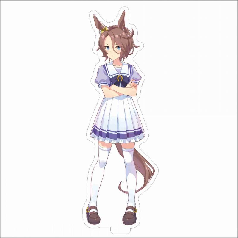 Japan Beautiful Derbil 15 Cm Cartoon Characters Acrylic Double-sided Stand Model Kawaii Cute Office Decoration Panel Permanent Recording Fans
