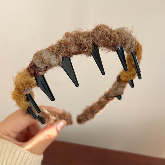 Women Headband Ribbon Decor Anti-slip Teeth Headband Lightweight Versatile Hair