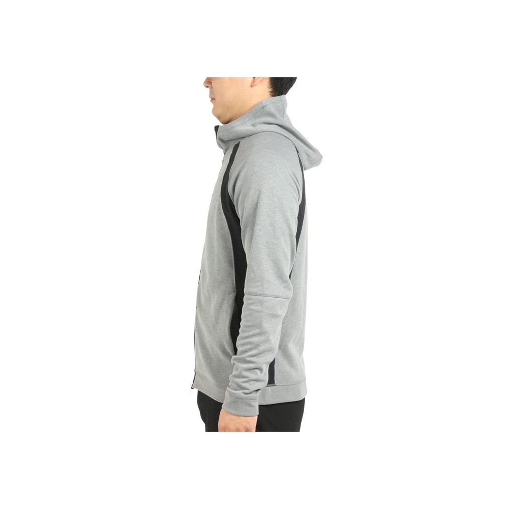 Jordan Logo Print Zip-Up Hooded Jacket Men Outerwear Carbon-Grey DQ7324-091