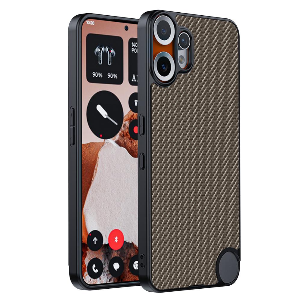 

Для Nothing CMF Phone 2 Pro Чехол Текстура углеродного волокна Ультратонкий Жесткий ПК Чехол для телефона Gold