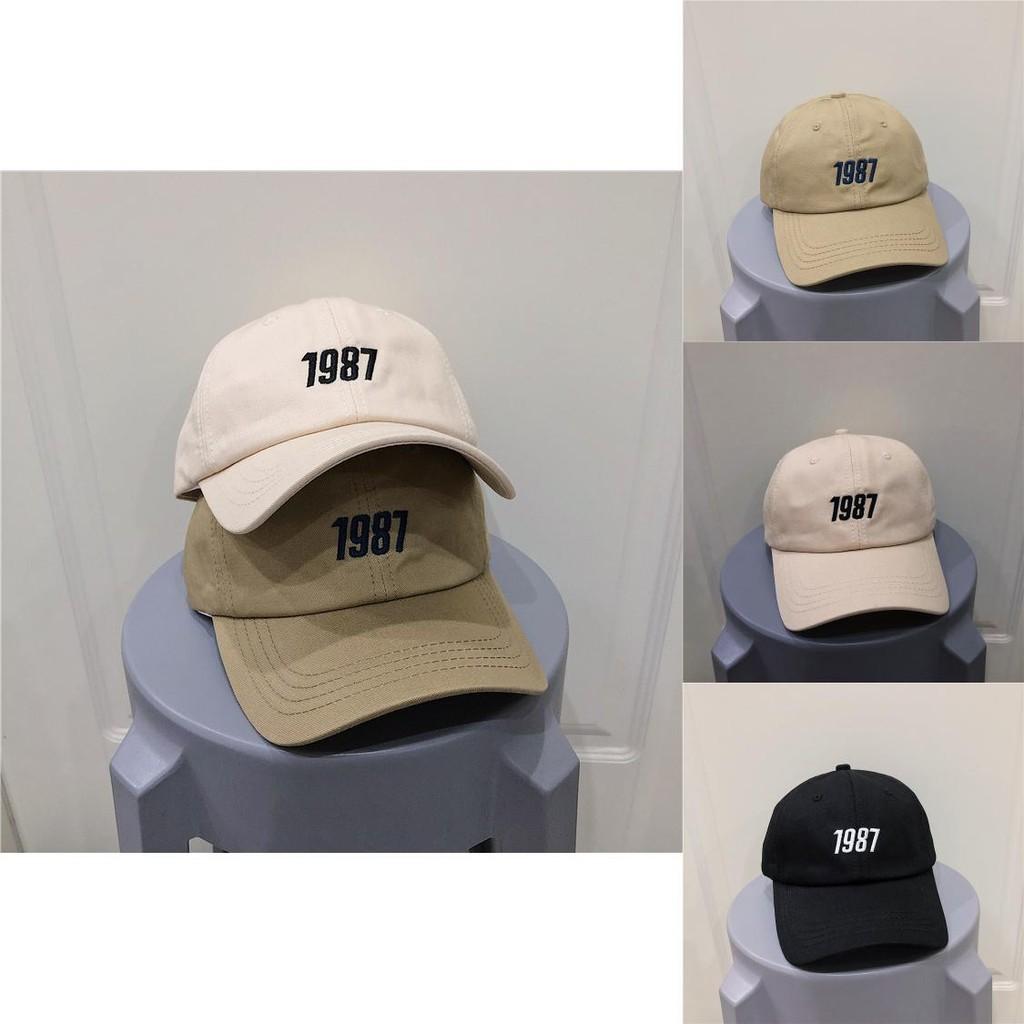 Trendy Summer Unisex Baseball Cap With 1987 Embroidery Adjustable Breathable Sun Protection