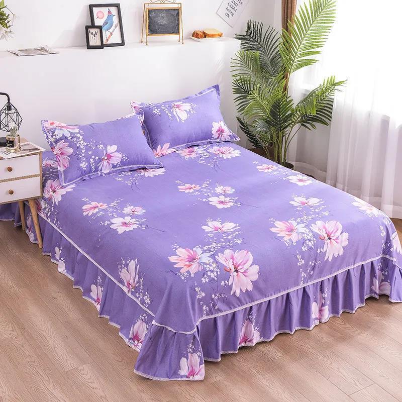 

Универсальный хлопковый наматрасник на четыре сезона, утолщенный кружевной матрас с принтом принцессы, пылезащитный чехол 150x200cm