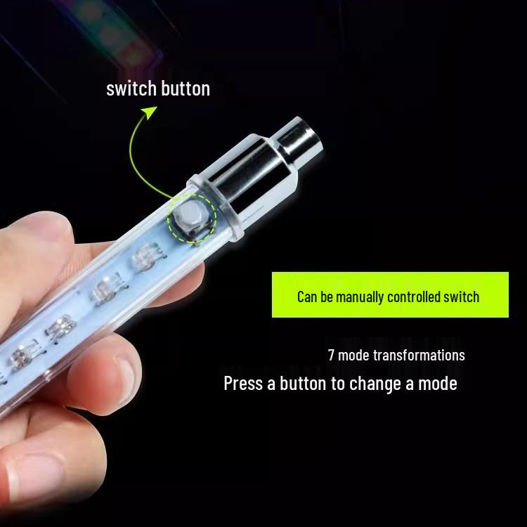 Colorful 5-LED Vibration Sensor Valve Lights for Mountain Bikes