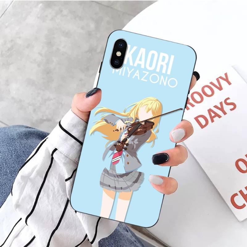 Your Lie In April Pouzdro na telefon pro IPhone 14 13 12 11 XS X 8 7 6 Plus Mini Pro Max SE 2022 Měkký černý kryt na telefon