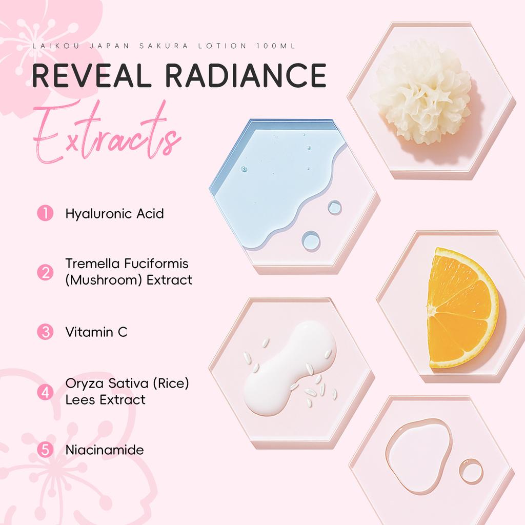 LAIKOU Sakura Balsam do Twarzy Nawilżająca Esencja Zwęża Pory Naprawczy Poprawia Elastyczność Skóry 100ML