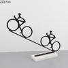 Bicycle Figures Statue Creative Artwork Ornaments Desk Decoration Minimalism Black Characters Sculpture Room Aesthetics Decor