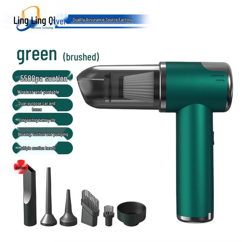 Powerful Brushless Car Vacuum: Long Battery, Multifunctional for Mites & Keyboard Dust Chinese