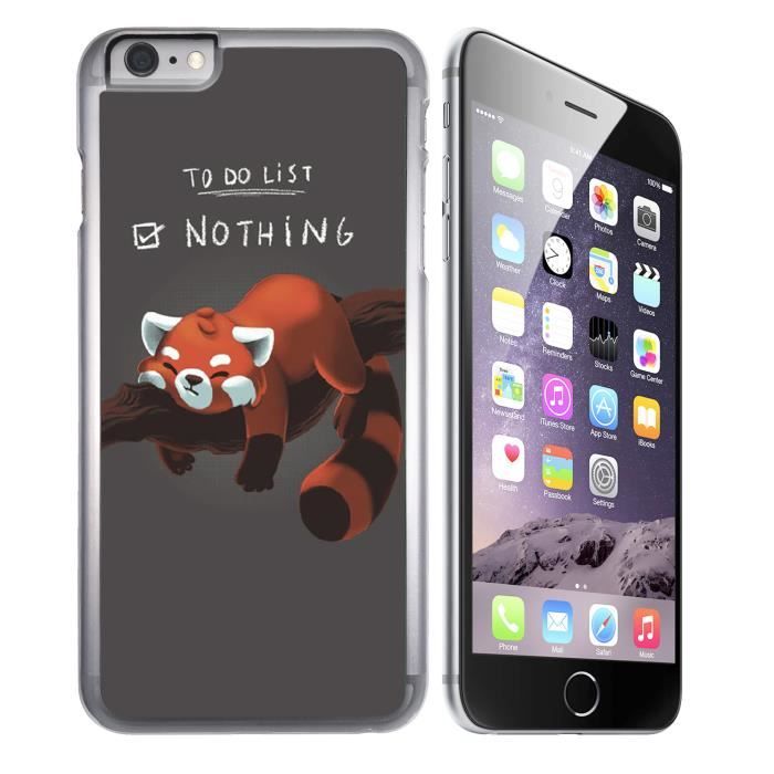 Coque iPhone 8 Plus To do list panda roux