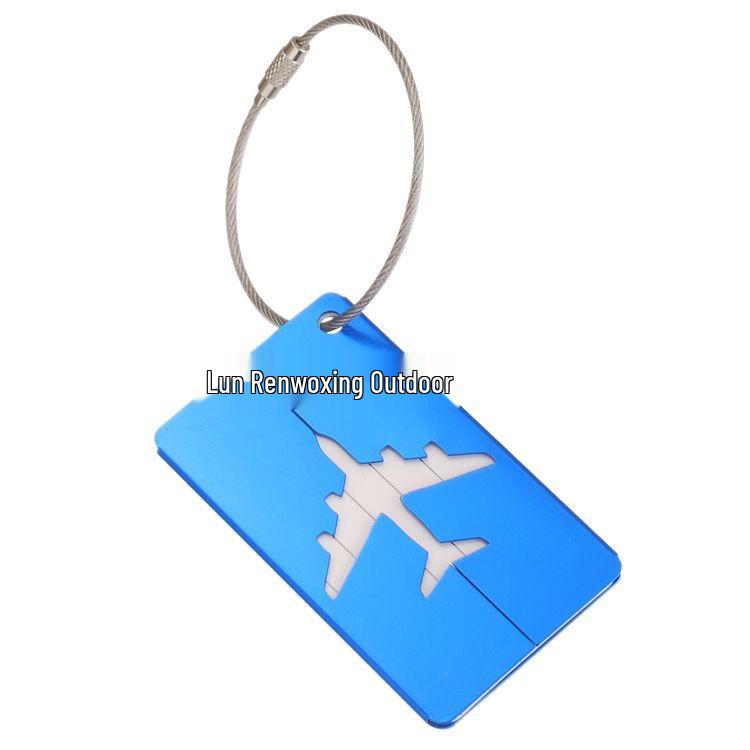Airplane Suitcase Luggage Tag – Aluminum Hanging Card, Business Gift, Boarding Pass Accessory