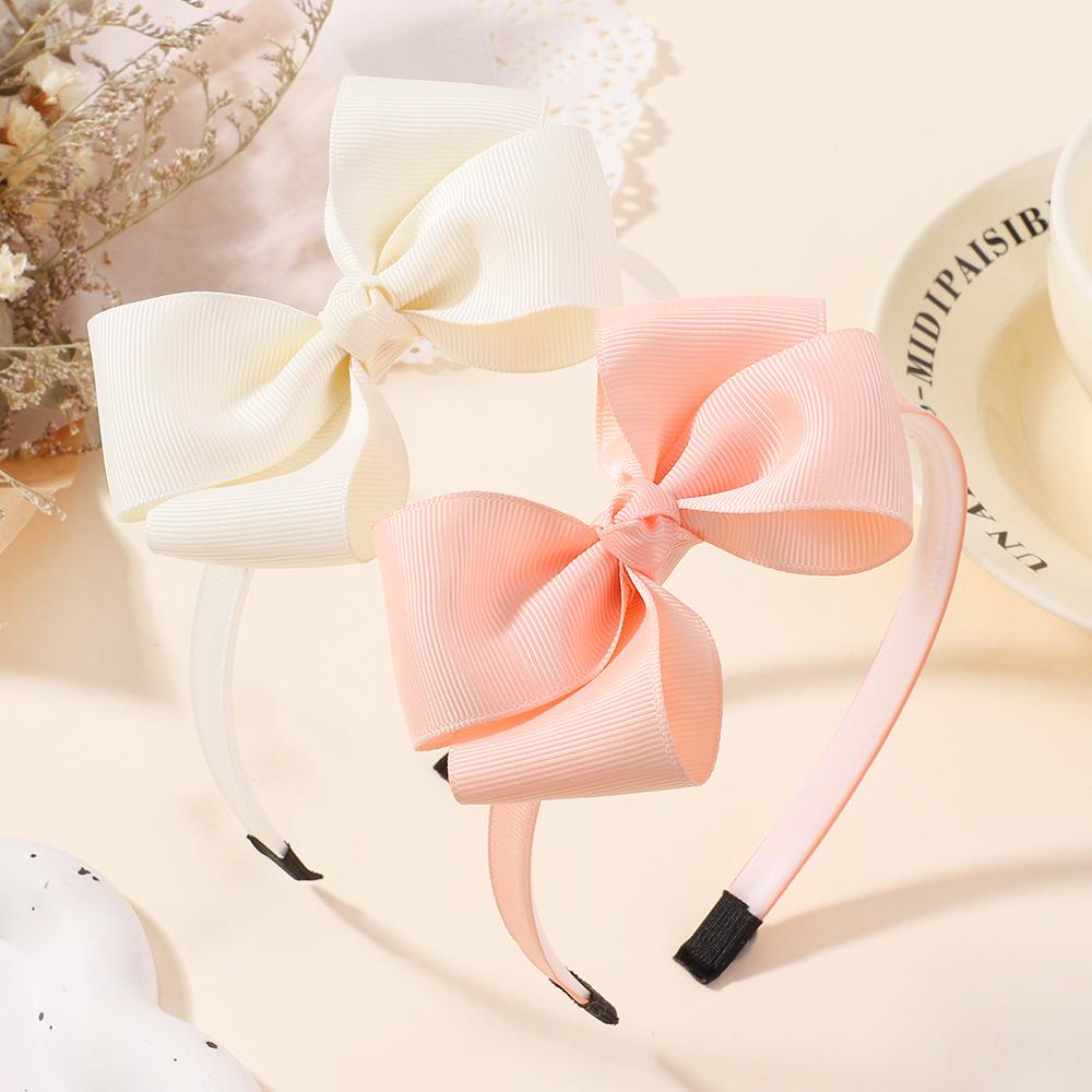 2pcs/set 4.52'' Grosgrain Ribbon Hair Bows Headbands for Women Girls Princess Cute Bowknot Hairbands Headwear Hair Accessories