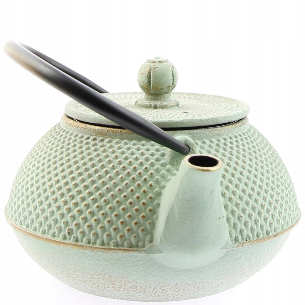 CAST IRON INFUSER, TEA TEAPOT, CUPS x4, WARMER SET