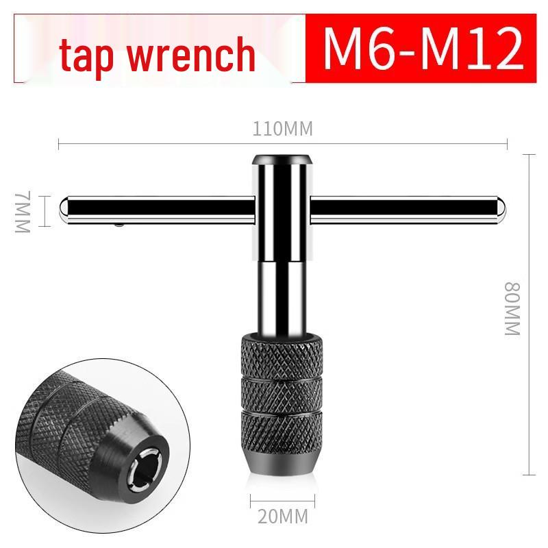 Verstellbarer T-Griff-Gewindebohrer & Aufbohrwerkzeug aus Vollstahl