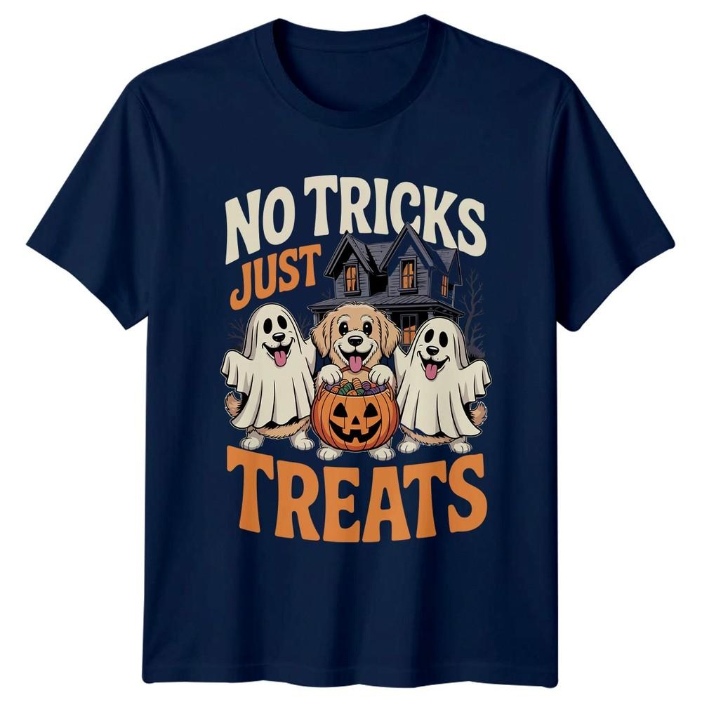 No Tricks Just Treats TShirt Funny Puppy Halloween Gift For Him And Her