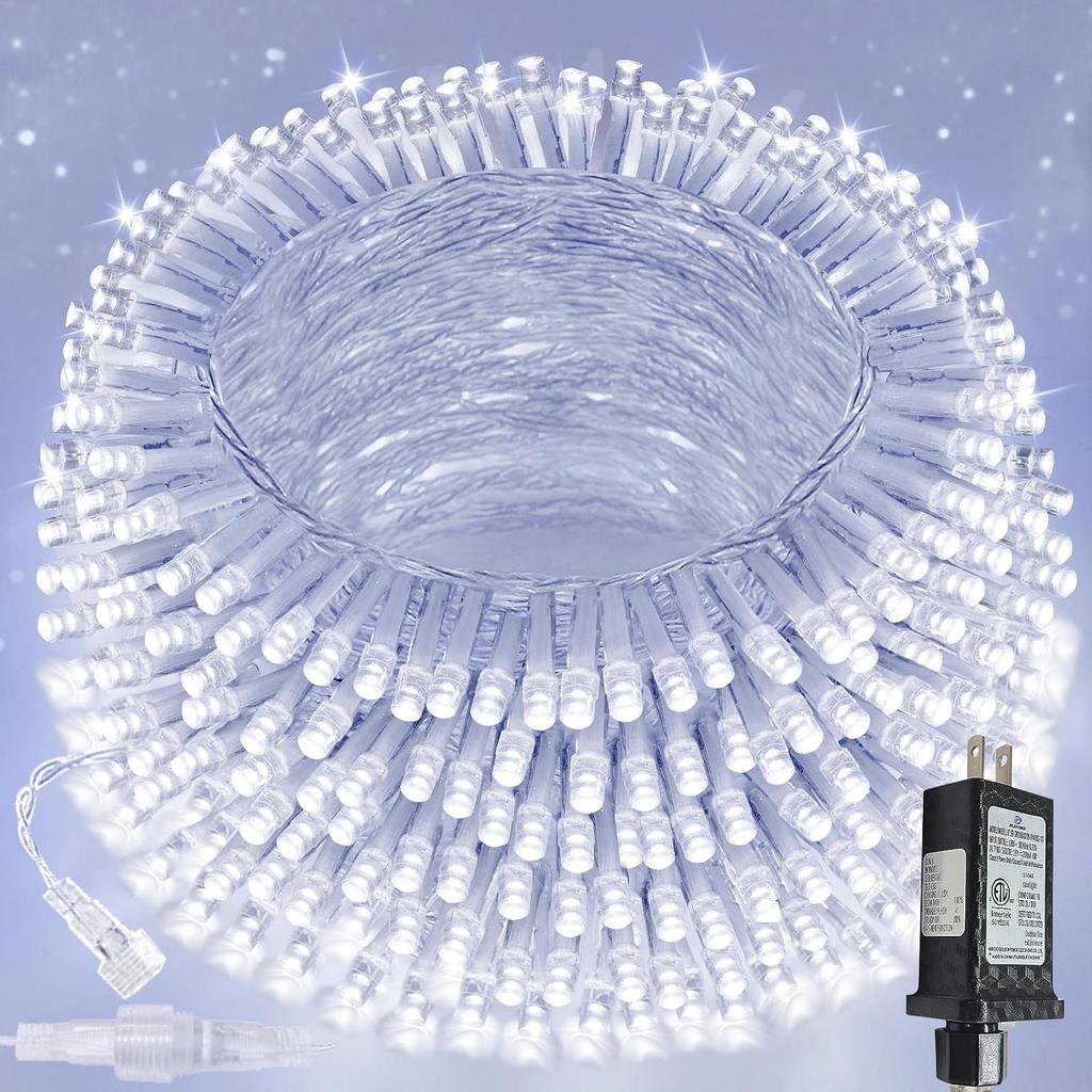 200 LED Connectable String Lights, 66FT Christmas Lights Outdoor Indoor