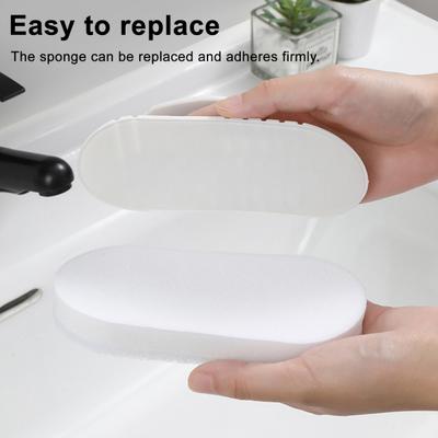 Sponge Scrubber Ergonomic Anti-Slip Handle Stubborn Dirt Removal Cleaning Tool Efficient Cleaning Accessory