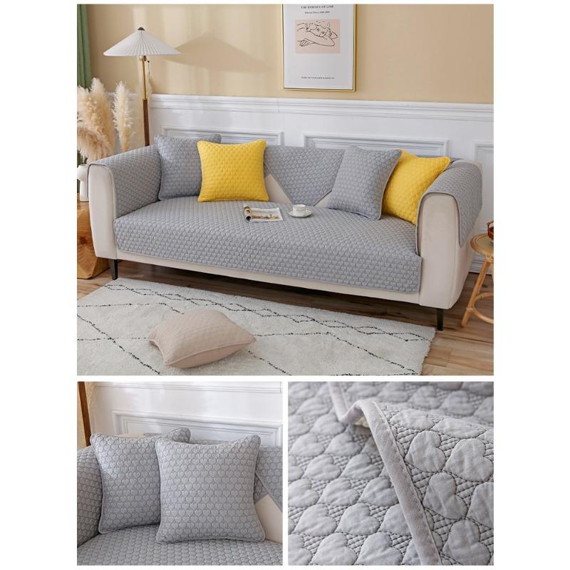 Polštářek na pohovku z čisté bavlny pro všechna roční období, protiskluzový potah na pohovku, opěradlo, bavlněný podsedák, jednoduchý, moderní a zesílený