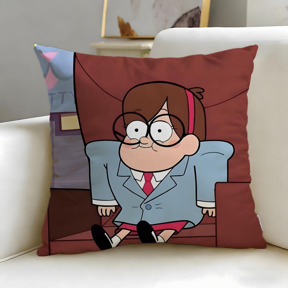 Classic Cartoon Gravity Falls Cushion Cover Soft EasyWash Pillow Case Versatile for Couch Bed Travel and Office