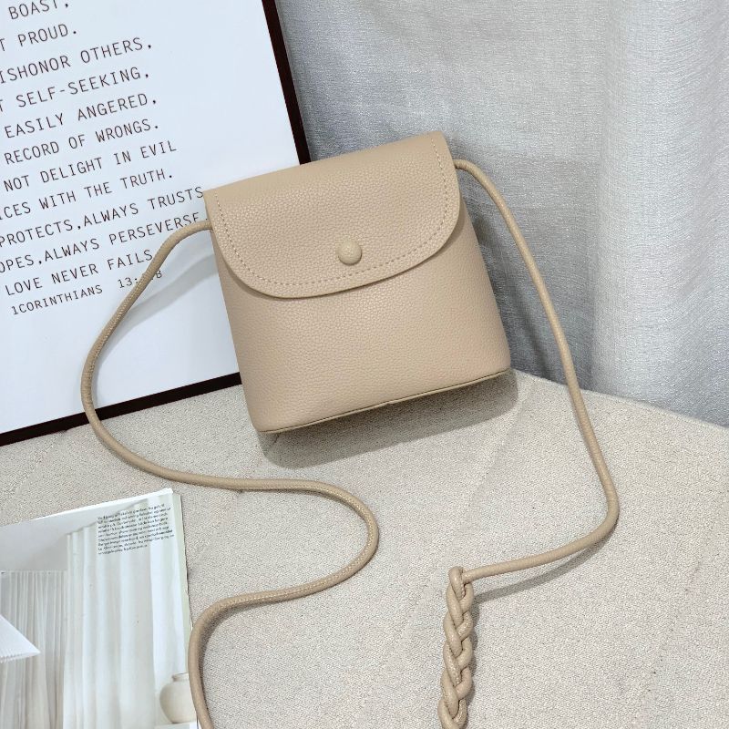 

Women s Crossbody Summer Soft Leather Portable All-Match Mobile Phone Bag Apricot