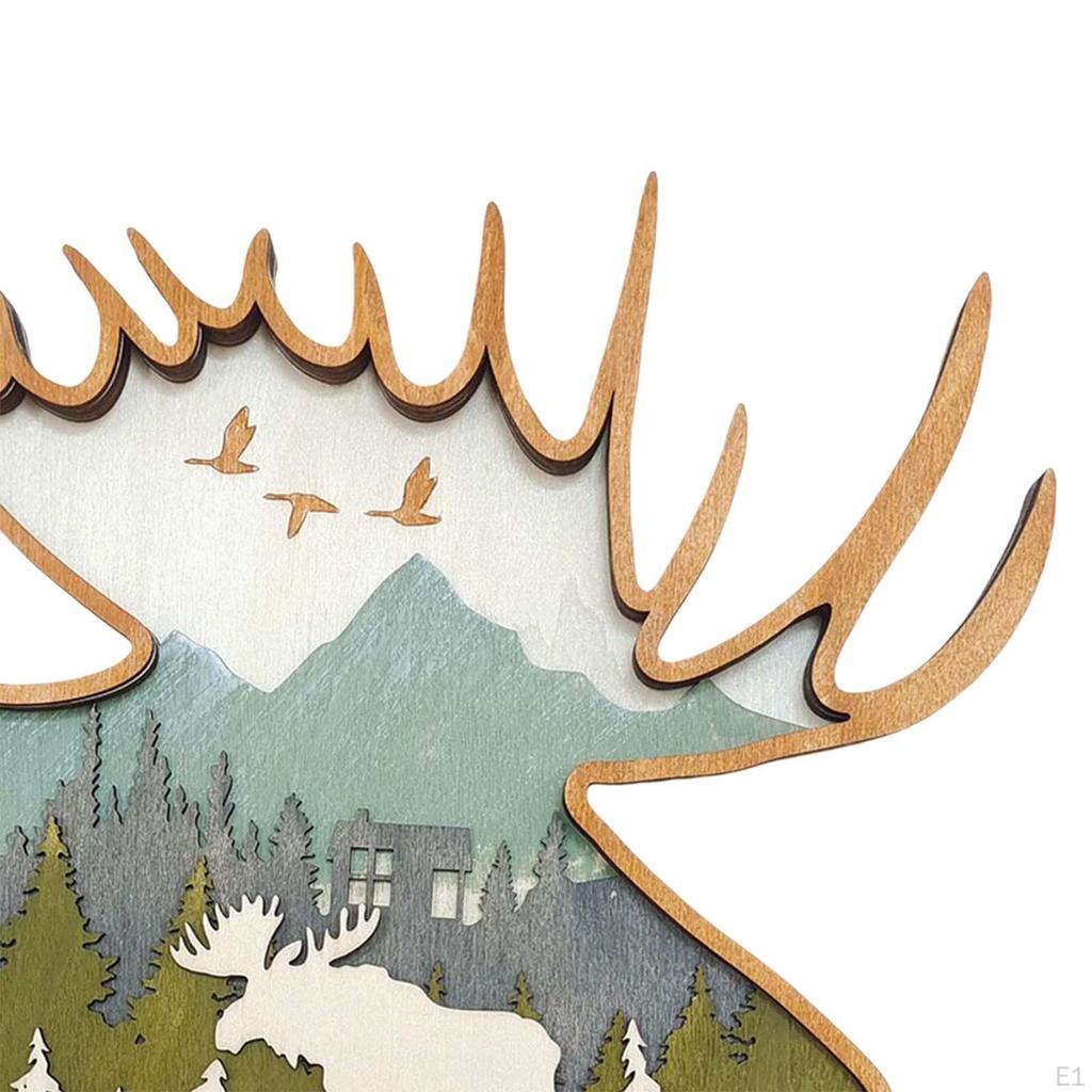 Sculpture Wall Decor Head Animal Landscape Hanging for Farmhouse, , Gallery ,Door