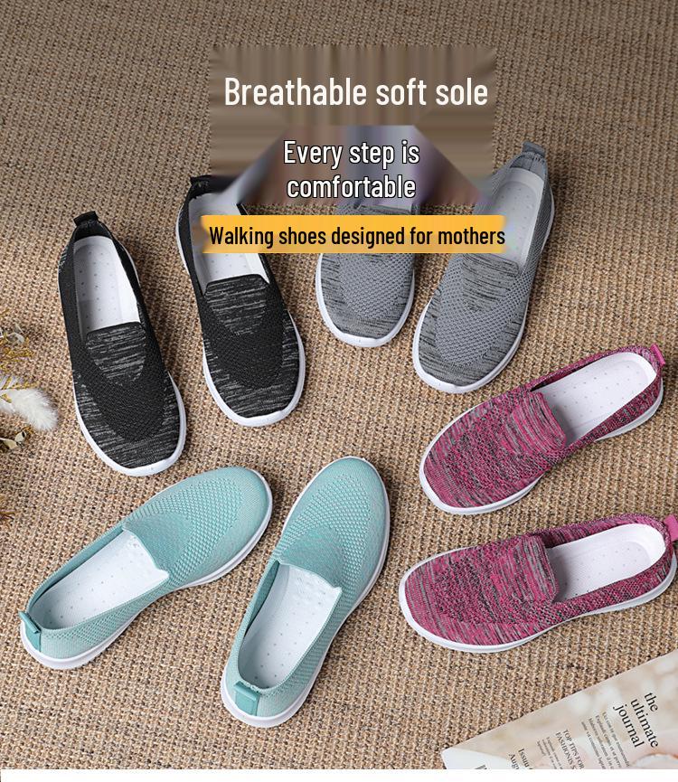 Women's Comfortable Old Beijing Cloth Shoes, Spring 2026 Arrival - Breathable Soft Sole for Seniors