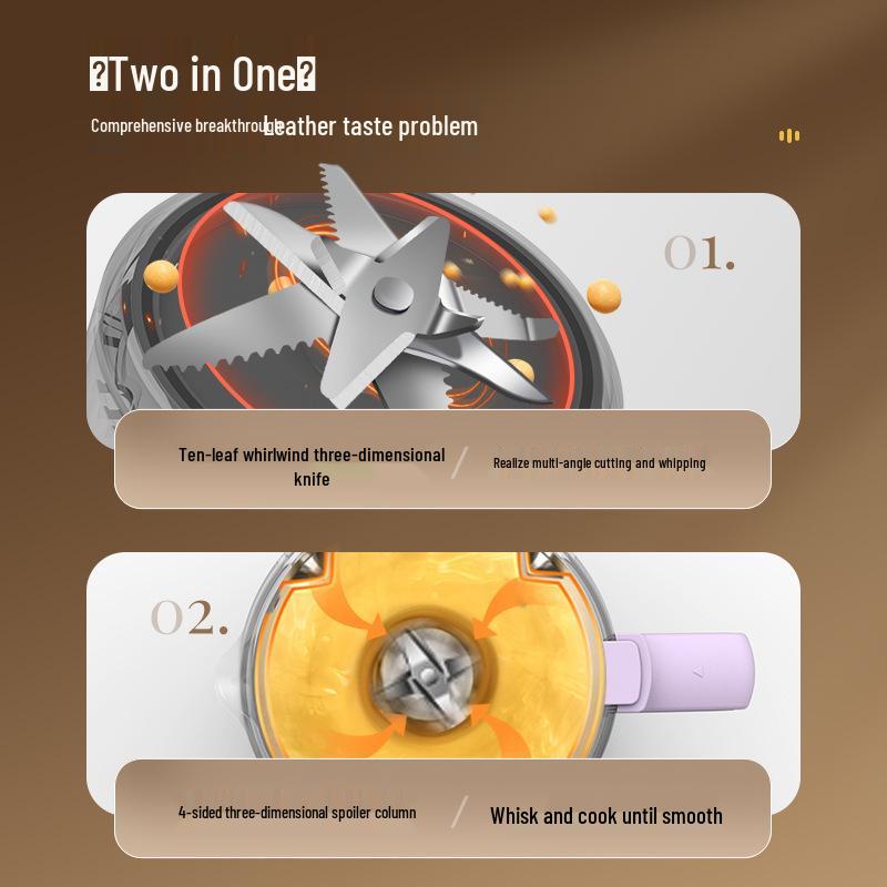 Compact Zhen Gong Soy Milk Maker: Silent, Filter-Free, Multifunctional, Mini Wall-Breaking Machine.
